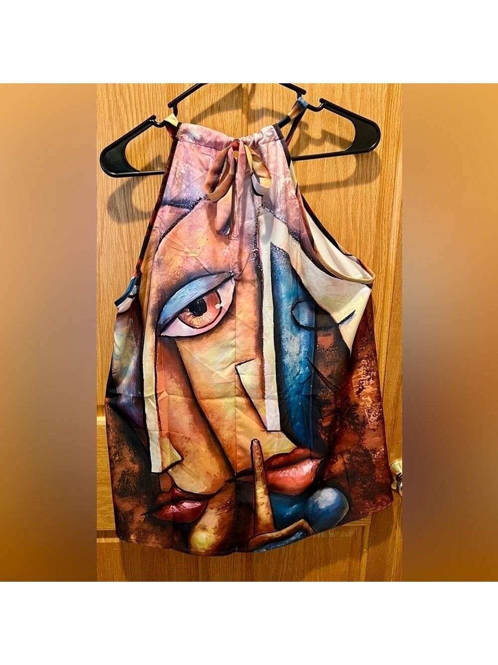 New Women’s Abstract Face Print Camisole Size XL - Picture 12 of 16
